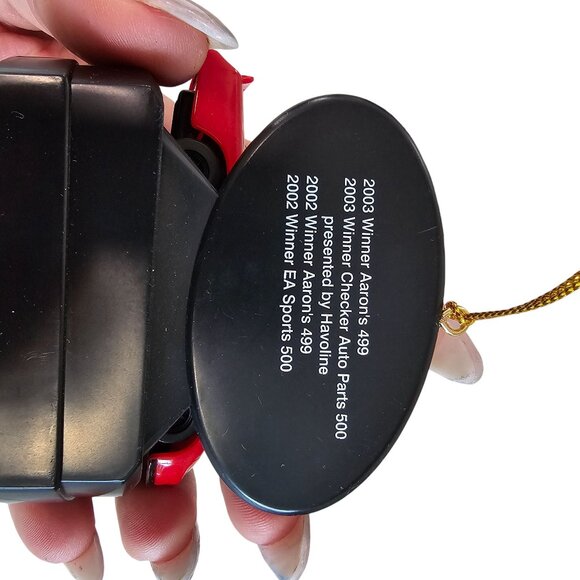 Dale Earnhardt and Earnhardt Jt #3 #8 NASCAR Ornament Set - Race Car & Trophy - Picture 3 of 11